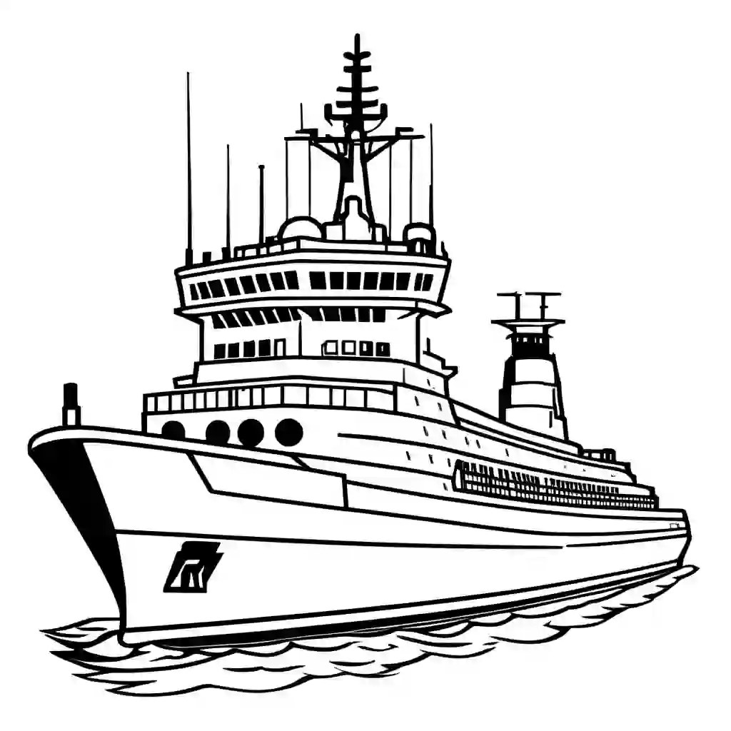 Icebreaker Ships coloring pages